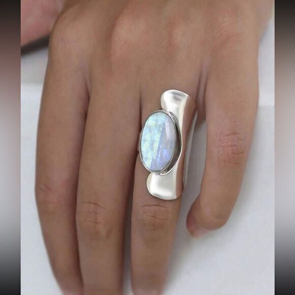 Silver boho ring M524 - Picture 1 of 4